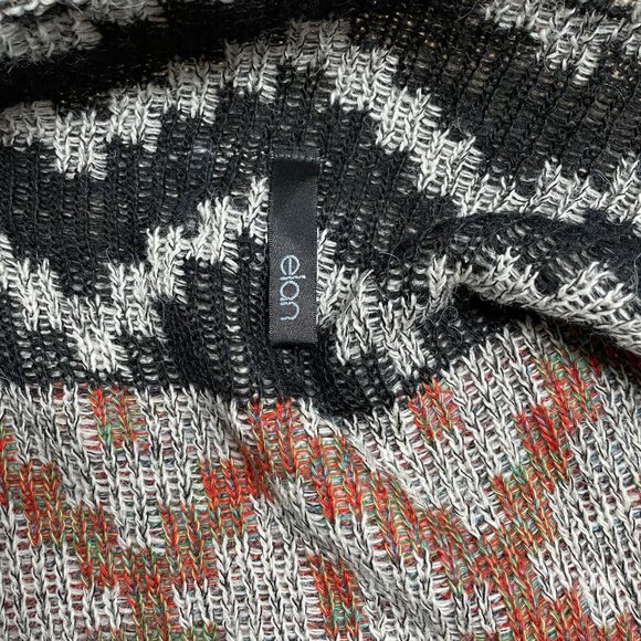 ELAN SWEATER CARDIGAN AZTEC TRIBAL POCKETS WOOL BLEND KNIT LAGENLOOK SIZE M - Picture 6 of 9